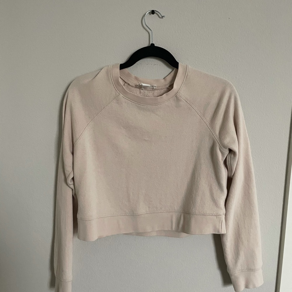 Forever 21 Cropped Crewneck - Cream